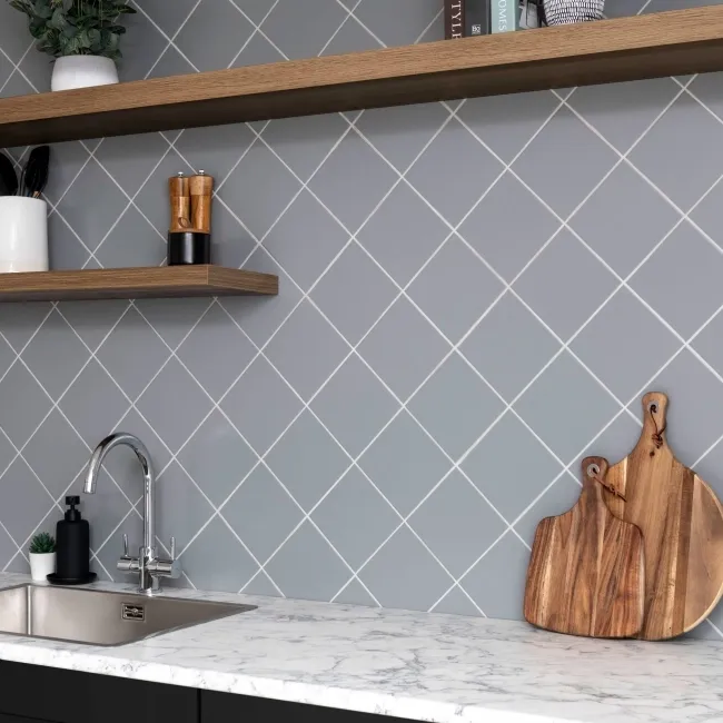 Monocolour Plata Grey Flat Matt Square 150x150