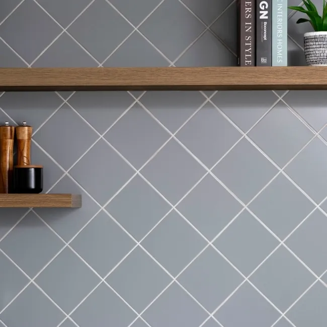 Monocolour Plata Grey Flat Matt Square 150x150