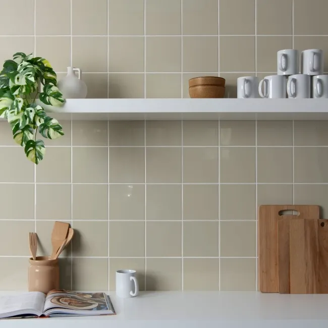 Monocolour Roca Beige Flat Gloss Square 150x150