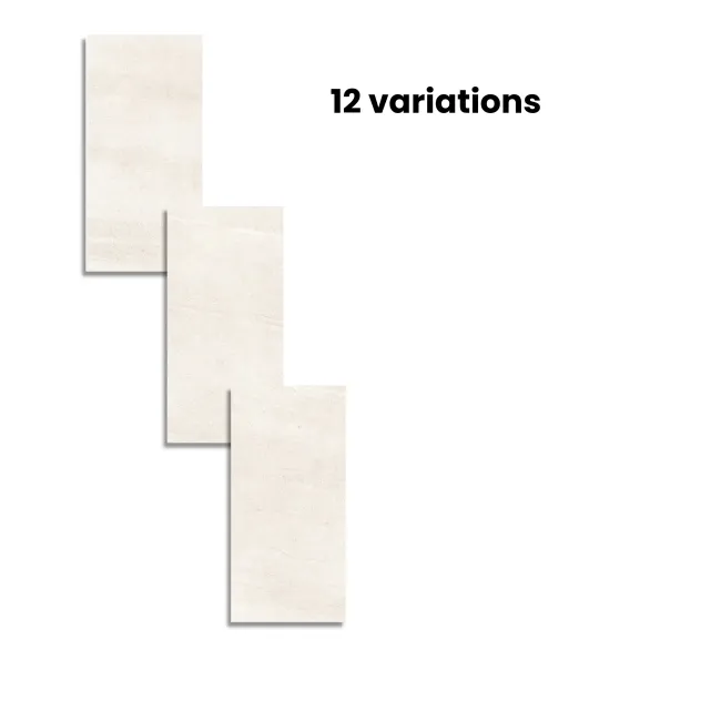 New Pietra White Rectified Matt Stone Effect Tile 600x300x7mm