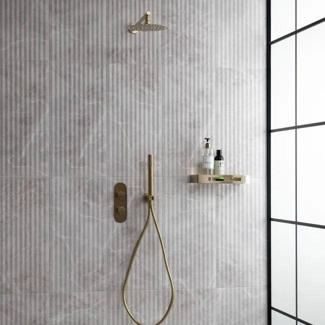 Agora Light Grey Matt Marble Effect Decor Wall Tile 600x300
