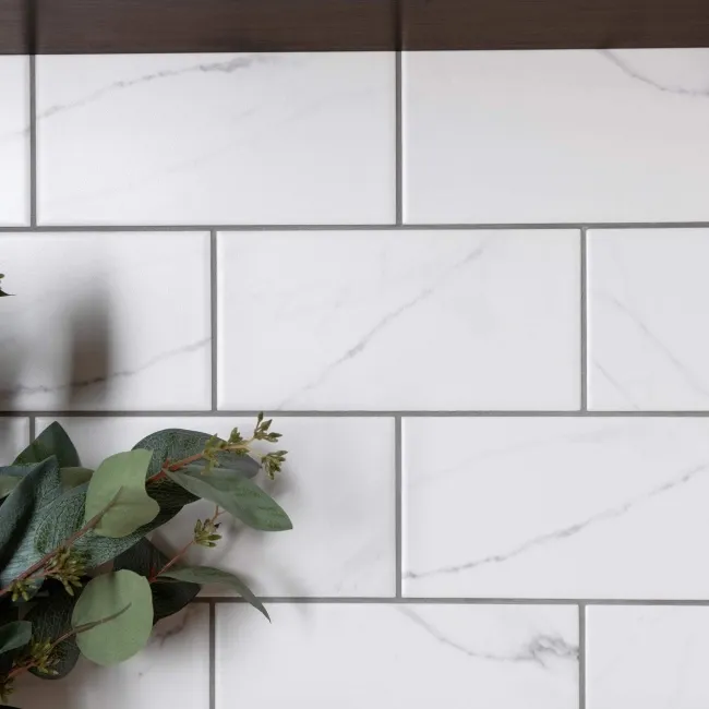Apennine Bevelled Matt Marble Effect Tile 10x20