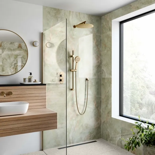 Lux Noor apple Marble Effect Tile