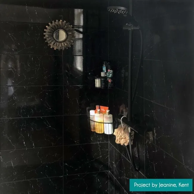 Marquina Negro Marble Effect Tile 50x25