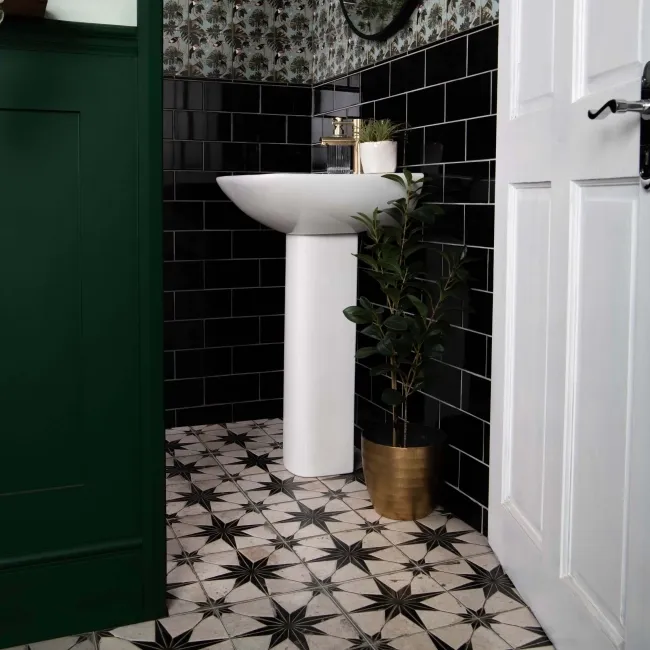 Liso Black Gloss Metro Tiles 100x200