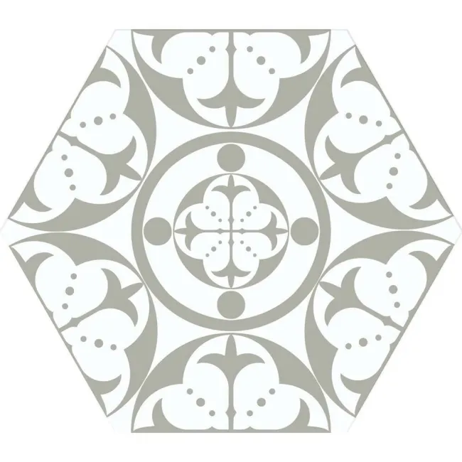 Carnaby Hexagon Decor Grey Tile