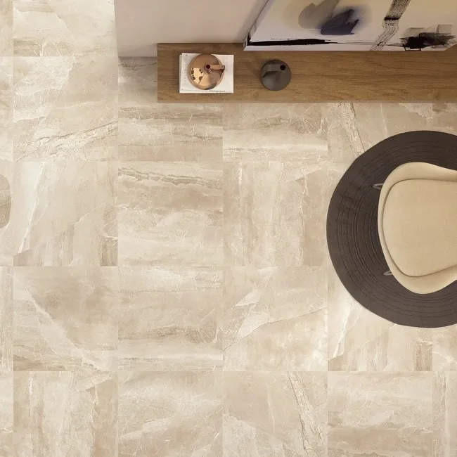 Kashmir Hueso Pulido/Leviglass Marble Effect Tile 600x600
