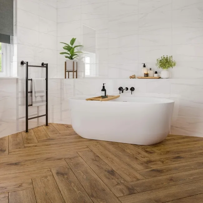 Grand Wood Rustic Chocolate Wood Effect Tiles 198x1198