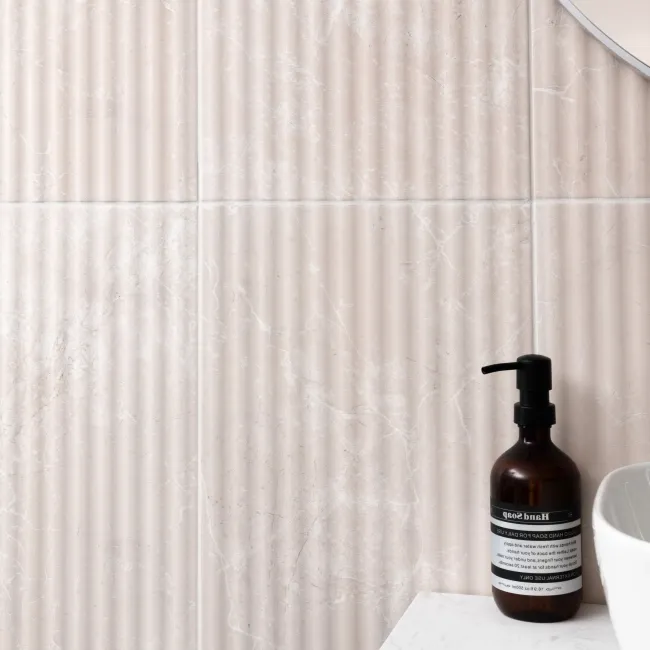 Imperial Warm White Matt marble Effect Decor Wall Tile 600x300