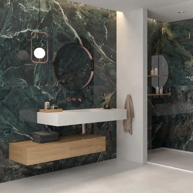 Lux Euphoria Green Marble Effect Tiles