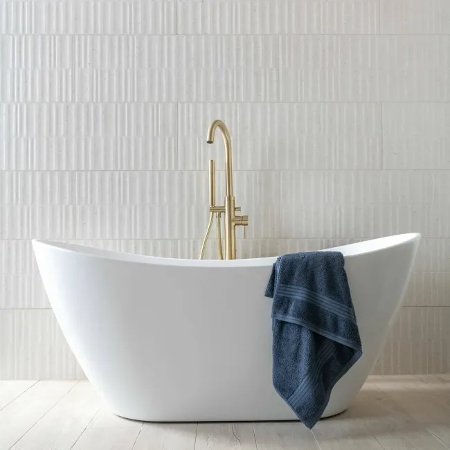 Manhattan Bone Wavy Stone Effect Tiles