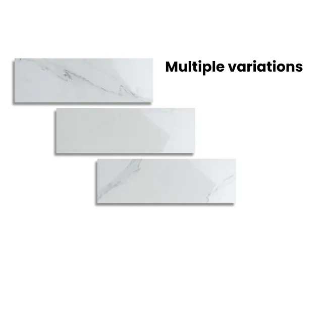 Apennine Flat Gloss Marble Effect Tile 10x30