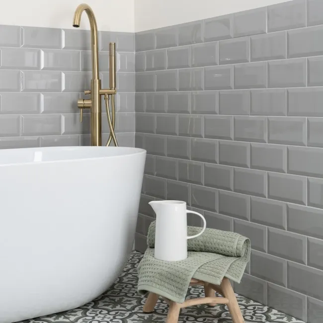 Metro Light Grey Gloss 100x200