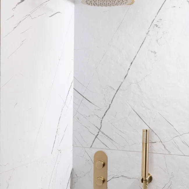 Marmo Thassos White Marble Effect Wall and Floor Tiles 1197x597