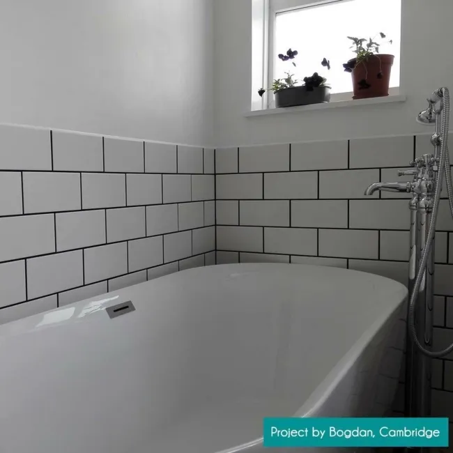 Liso White Flat Matt Metro Tiles 200x100