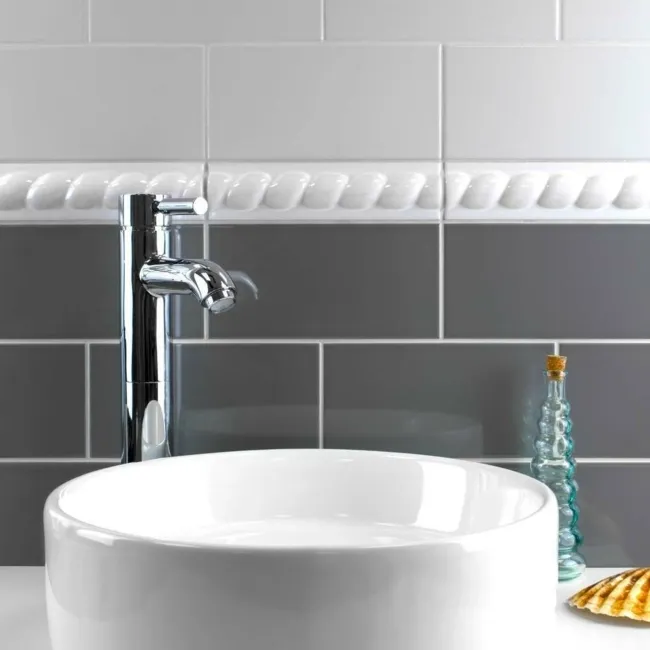Liso Plata Grey Brillo Metro Tiles 100x200