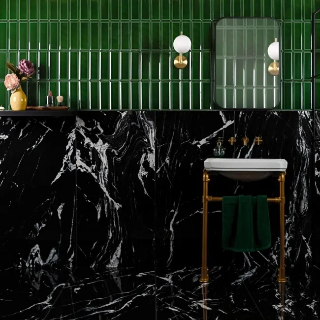 Ingot Verde Green Crystal Metro Tiles