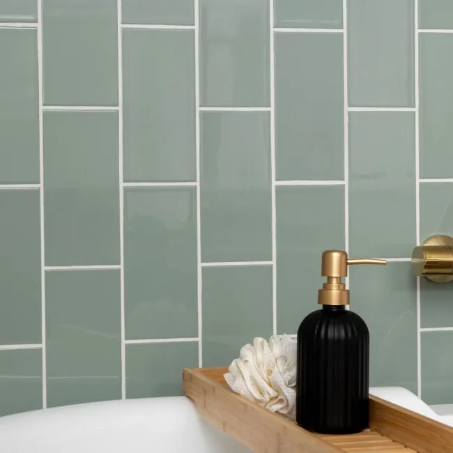 Monocolour Alga Green Flat Gloss Metro 200x100