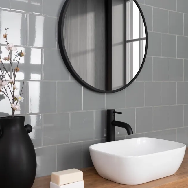Monocolour Plata Grey Flat Gloss Square 150x150