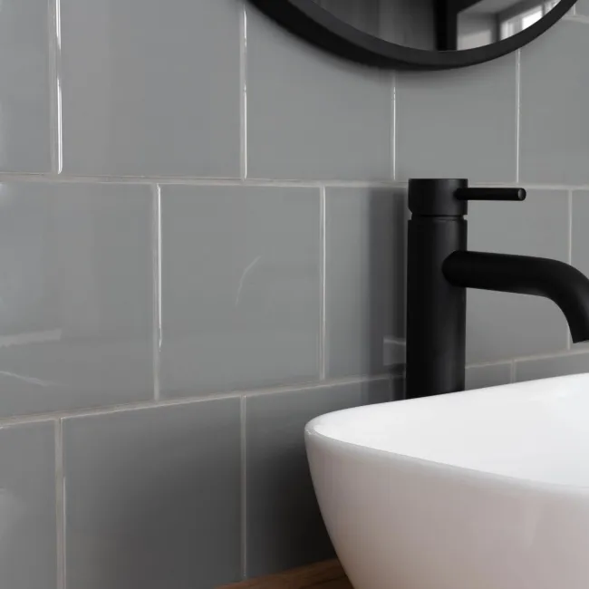 Monocolour Plata Grey Flat Gloss Square 150x150