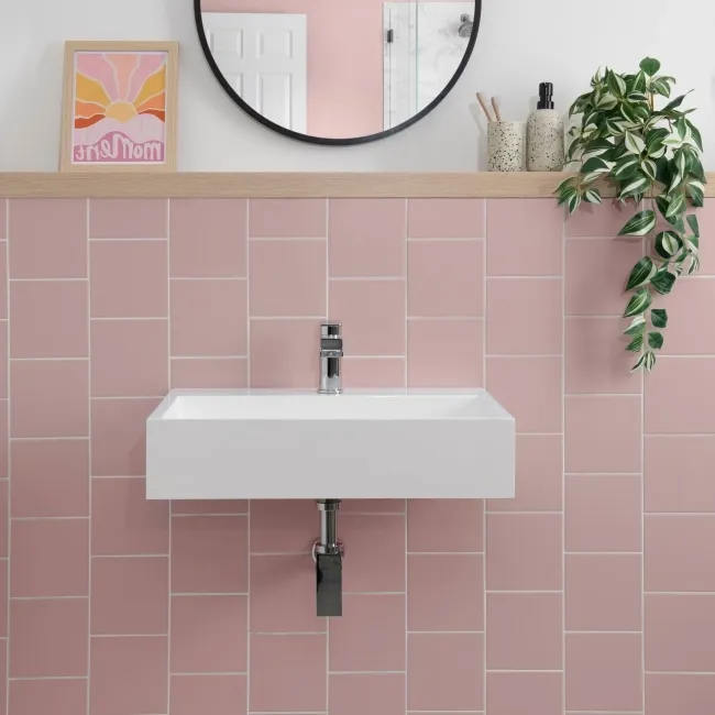 Monocolour Rosa Pink Flat Matt Square 150x150