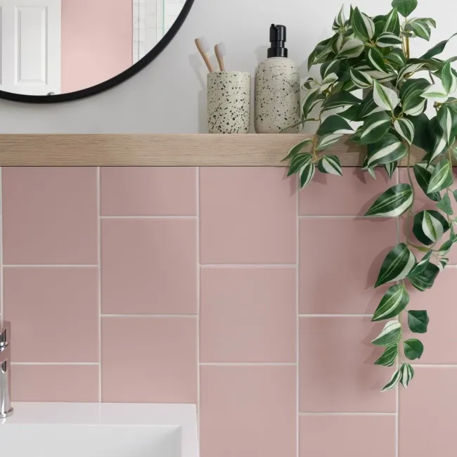 Monocolour Rosa Pink Flat Matt Square 150x150
