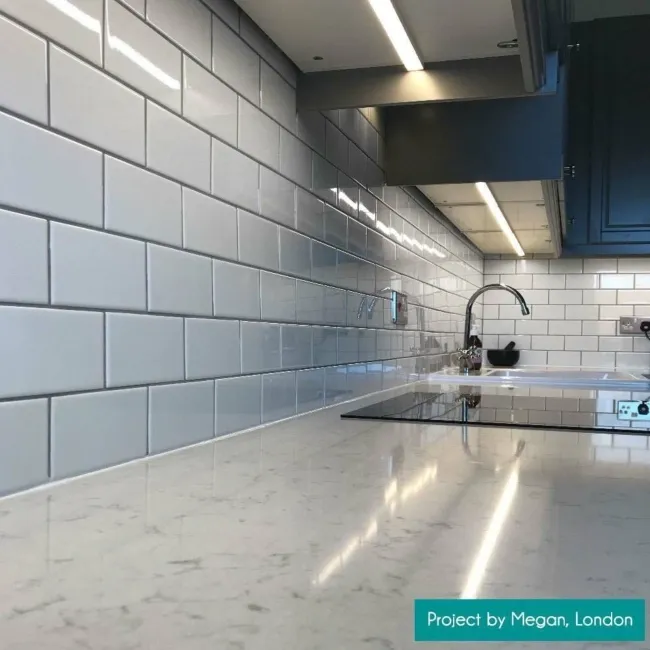 Liso Blanco White Brillo Metro Tiles 150x75