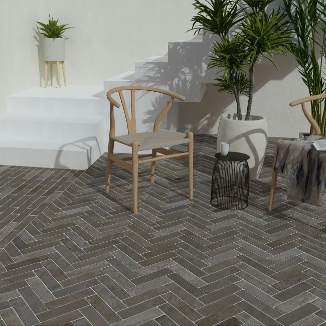 Tosca Vison Mink Grey Matt Brick Effect Tiles 62x235x9mm