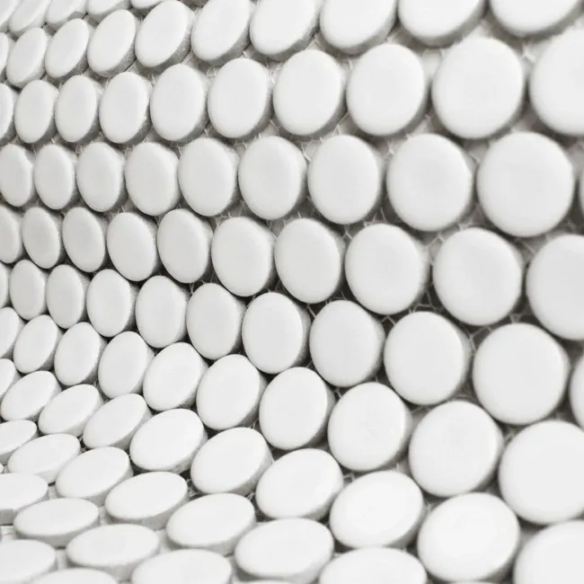 Pixel White Circular Gloss 19mm