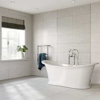 Mare Decor White Stone Effect Matt Ceramic Wall Tile