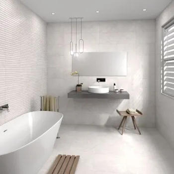 Melrose Himalaya White Stone Effect Tiles 300x600