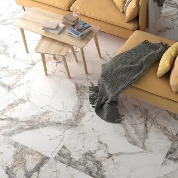 Invisible Marble Grey Polished Rectified Wall and Floor Tiles 60x120