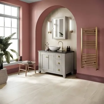 New Pietra Beige Rectified Matt Stone Effect Tile 1200x600x7mm