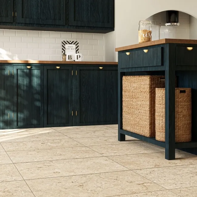 Fossil Stone Fossil Beige Matt Stone Effect Wall and Floor Tiles