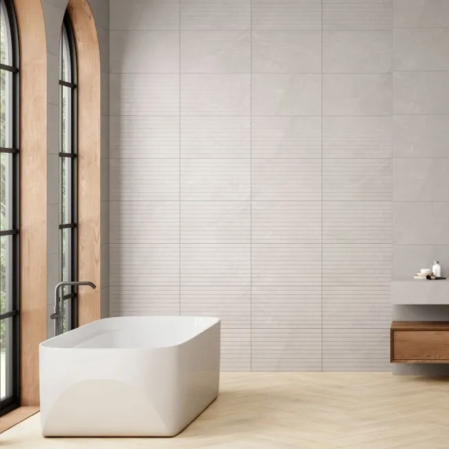 Artan Grey Decor Matt Stone Effect Wall Tiles 550x330x8.8mm